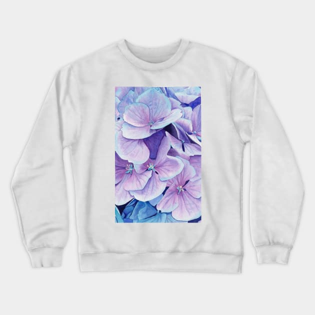 Blue hydrangea Crewneck Sweatshirt by InnaPatiutko